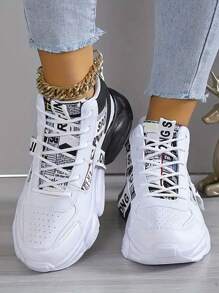 Women's Casual Comfortable High-Top Sports Shoes, Outdoor Running Thick Sole Basketball Sneakers