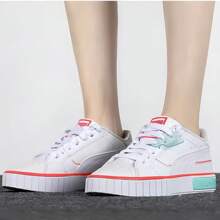 Puma Women's Contrast Color Thick Sole Casual Wedges Sneakers - White - View 5
