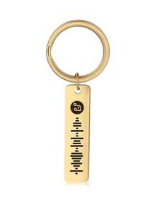 1 Llavero personalizado con código de música DIY, llavero creativo con código de música personalizado de Spotify, regalo exclusivo y especial para novia y novio