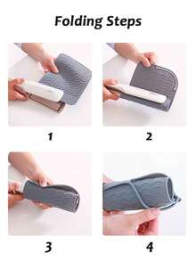 工具垫，通用尺寸直发器和卷发器耐热垫，用于存储和旅行，热造型工具垫，耐热硅胶发型垫存储隔热垫，用于直发器、平板熨斗和卷发器，使用这款防滑硅胶隔热垫保护您的发型设计工具，适用于餐厅酒店商业 - 彩色 - 查看 6