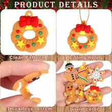 11 Stück Weihnachtsdekoration Anhänger - einschließlich Schneeflocken, Windspiele, Haus, Weihnachtsbaum und Vögel - geeignet für Feiertagsparty Deko, Heimdekoration und Geschenke zu Erntedank, Halloween, Halloween Dekoration