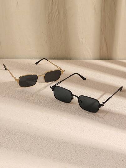 2/4 件男士现代简约风格经典优雅时尚眼镜组合，适合热带海滩度假、酒吧俱乐部驾驶露营装饰，适合夏季海滩度假、户外、旅行、返校、学院风、学校风格