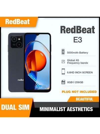 redbeat E3 Android Smartphone 2024, 6.56-Inch LCD