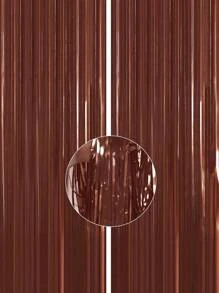 1/2/3/4件套哑光棕色金属丝帘，派对背景装饰，金属箔流苏帘，节日生日派对用品，性别揭晓派对，迎婴派对，新娘送礼会装饰 - 棕色 - 查看 3