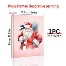 1 件复古圣诞艺术圣诞绘画，可打印圣诞老人圣诞绘画家居装饰，帆布海报装饰，墙壁海报墙艺术装饰壁画，家居装饰，海报艺术，走廊卧室客厅装饰，帆布墙壁海报，卧室客厅走廊装饰 - 彩色 - 查看 3
