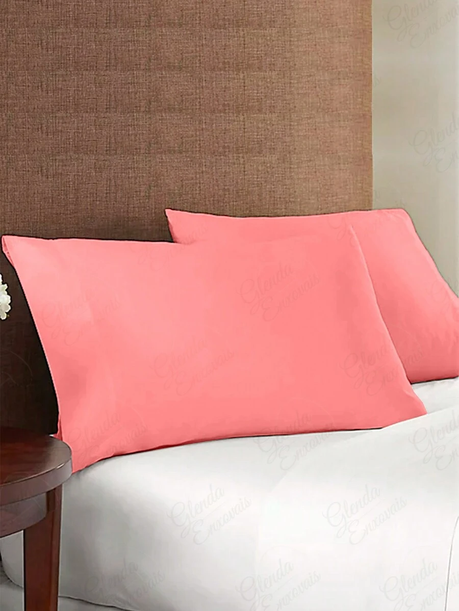 Kit With 8 Pillowcases For Percal Flex 400 Thread Count Pillow -FS - Màu hồng gỉ - Xem 1