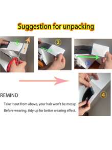 Tape In Hair Extensions Synthetic Hair 24 Inches 10pcs 35g/Pack  Straight Hair Extensions - Piano Color - View 9