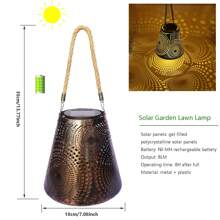 1 Stück Solar betriebene dekorative Laterne mit Schmetterling/Sonnensymbol/Kreis Design aus Eisen, einfache pastorale Gartenbeleuchtung, Schatten-Effekt, wasserdicht, zum Aufhängen, Außenbeleuchtung für Wege, Garten, Terrasse