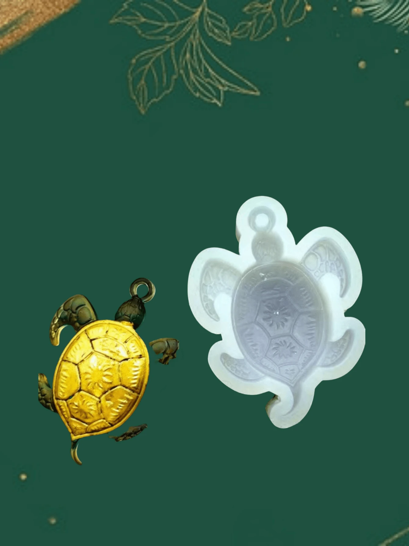 1 个硅胶模具，用于制作 8 种钥匙扣：青蛙、蝴蝶、蘑菇、猫、乌龟、章鱼、香薰蜡烛和石膏家居装饰 - 白色 - 查看 1