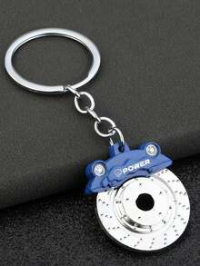 1 件刹车盘卡钳金属钥匙扣，汽车改装配件，机械师生日礼物，汽车钥匙圈 - 彩色 - 查看 2