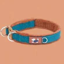 1 件可调节毛绒基质宠物狗项圈，柔软的毛绒基质，耐用的织带，保护并保持狗的颈部温暖。 - 彩色 - 查看 20