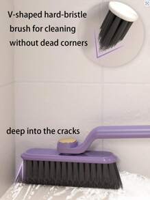 1 pieza Cepillo multifuncional de limpieza para cocina y baño, estropajo para cocina, baño, piso, pared, rincones de 360°, accesorio de baño del hogar, regalo de limpieza para el Día de San Valentín, decoración de baño del hogar, vuelta al cole de verano