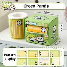 1 Box/256pcs Capybara Pull-Tab Sticky Notes, Adhesive Index Tabs, Cute Cartoon, Student Memo, Message Sticky Paper - Multicolor - View 2