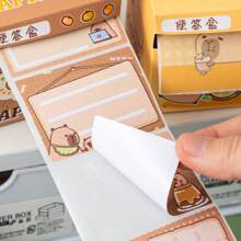 1 Box/256pcs Capybara Pull-Tab Sticky Notes, Adhesive Index Tabs, Cute Cartoon, Student Memo, Message Sticky Paper - Multicolor - View 9