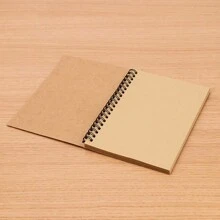 Spiral Sketchbook Blank Notebook 50 Sheets Kraft Paper Hardcover For Students Graffiti Painting School Stationery Supplies