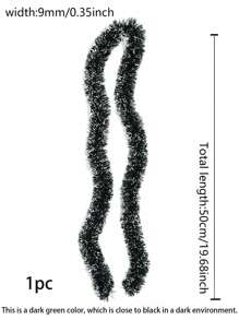 قطعة واحدة/قطعتان من الأشجار المعلقة الخضراء الاصطناعية ، زينة أشجار عيد الميلاد ، هدايا رائعة - أخضر داكن - مشاهدة 4