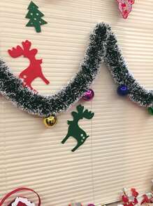 قطعة واحدة/قطعتان من الأشجار المعلقة الخضراء الاصطناعية ، زينة أشجار عيد الميلاد ، هدايا رائعة - أخضر داكن - مشاهدة 2