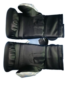 Boxing Bag Made Of CANVAS Includes 16oz Boxing Gloves - Black - View 5
