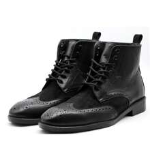 Bostonian Boot Men Gentleman Chelsea Boot Suede Leather - 酒紅色 - 查看 5