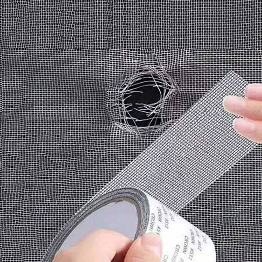 1pc/2pcs Summer Durable Self-Adhesive Mesh Patch Repair Kit - 2 Rolls, For Repairing Tears And Holes, Suitable For Household Insect And Mosquito Net Repair, Fabric Compatible, Non-Waterproof - Multicolor - View 1