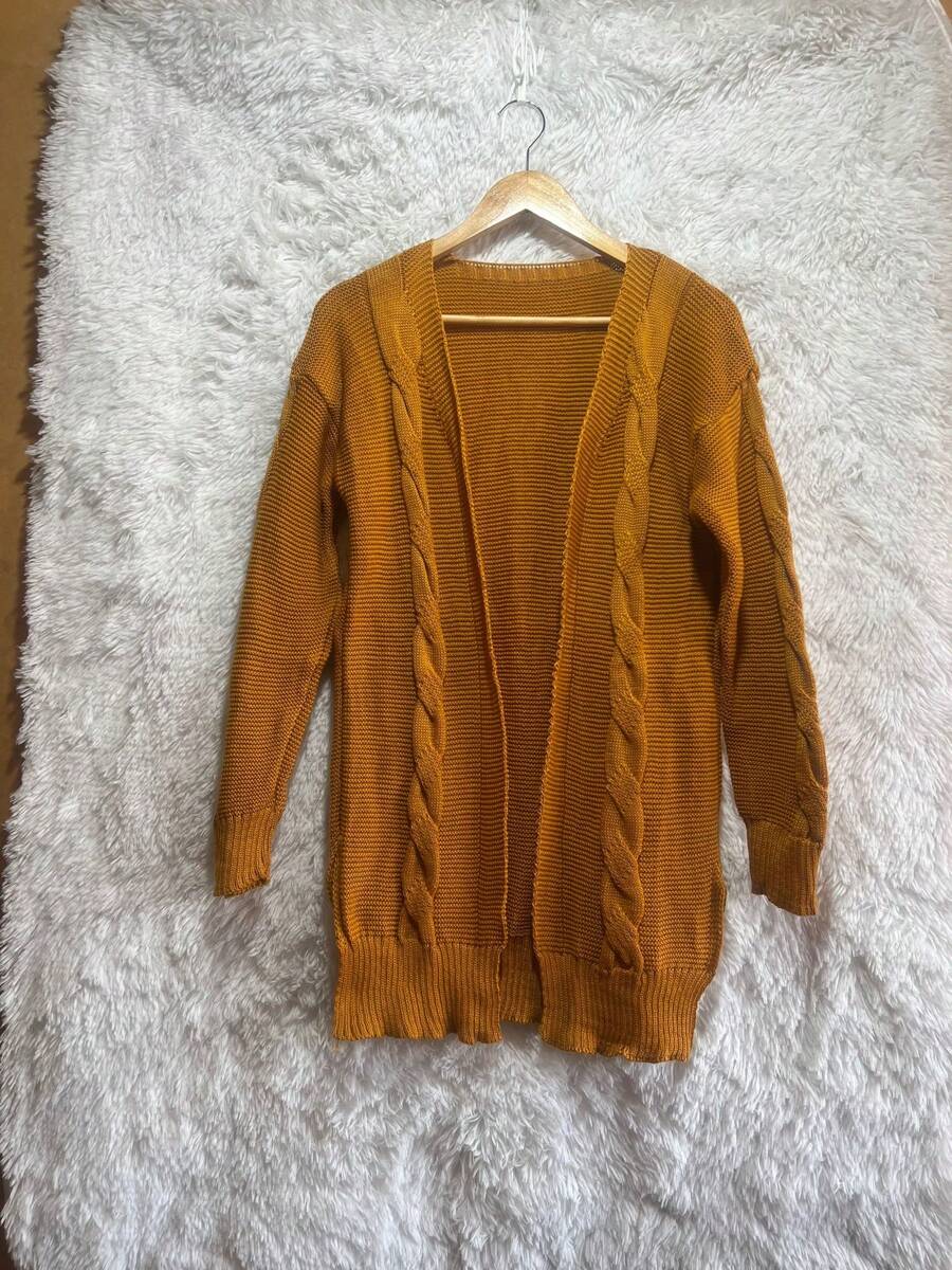 BRAIDED COAT FR222 - 黃色 - 查看 1