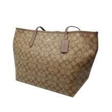 Coach Signature Canvas City Tote Bag - Brown - View 2