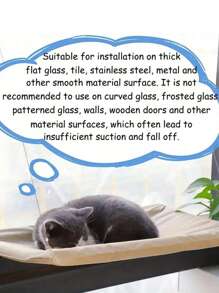 1 pieza Hamaca para gatos Cama colgante para mascotas Cama de ventana para gatos y perros pequeños Asiento de ventana soleado con manta Capacidad de soporte de 5kg Accesorios para mascotas - Multicolor - Ver 7