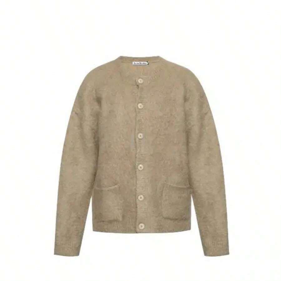 Acne Studios Wool Mohair Cardigan Dark Beige SHEIN USA