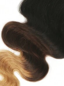 Ombre Body Wave Ludzkie Włosy Zamknięcie T1B/4/27 Kolor Brazylijskie Włosy Ludzkie Ombre Body Wave Ludzkie Włosy 4x4 Zamknięcie Koronki Zamknięcie Części Wolnej Przezroczysta Koronka