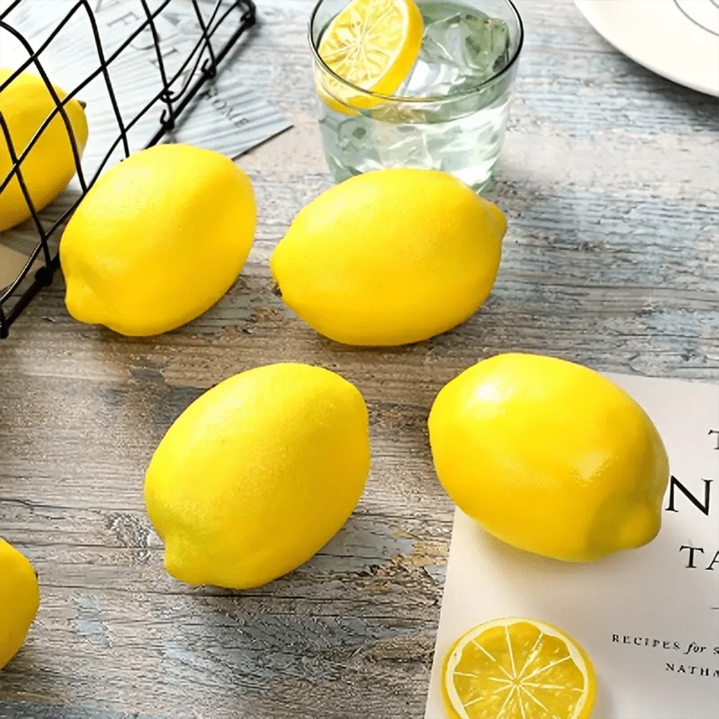 Limone in plastica Lusso - Sconti per Fioristi e Aziende . - 6x8 cm