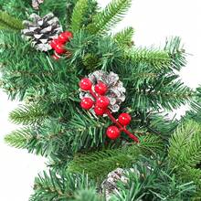 VA-Cerulean Fir Garland 3m 5m 8m Christmas Garland, Christmas Garland With Lighting, Christmas Decoration Garlands With Red Berries And Pine Cones, For Indoor And Outdoor Decoration Of Doors, Walls And Stairs - B型 - 800cm - 查看 6