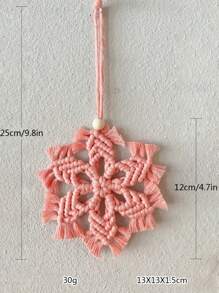 1 波西米亚手工编织吊坠雪花五角星墙面装饰礼物、家居装饰、房间装饰、墙面装饰 - 多色 - 查看 10