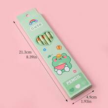 Bộ 6 bút chì HB hoạt hình dễ thương, bút chì màu chất lượng cao dành cho học sinh tiểu học và đồ dùng học tập - Nhiều màu - Xem 3