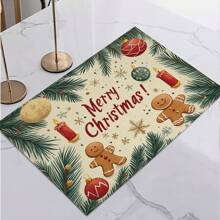 姜饼人印花餐垫，耐磨防滑防油餐桌垫，派对桌面保护垫，防滑防污圣诞杯垫，送给朋友的实用礼物 - 彩色 - 查看 6