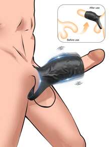 Funda vibratoria para pene, anillo para el pene - Juguetes sexuales para adultos en pareja, anillo vibrador para placer en el pene, extensor del pene para estimulación del pene, los testículos y el punto G, juguete sexual para hombres y parejas, para la erección
