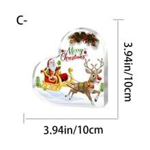 Decoraciones navideñas en forma de corazón de acrílico que no requieren electricidad, sin plumas, ideal para decoración del hogar y oficina, regalos de Navidad y cumpleaños para familiares y amigos