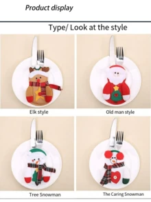 1 Bộ dao kéo 3 món theo chủ đề Giáng sinh, Đồ dùng thiết kế hình ông già Noel và người tuyết để trang trí bàn tiệc ngày lễ, Quà tặng cho gia đình và bạn bè, Halloween, Trang trí Halloween - Nhiều màu - Xem 4