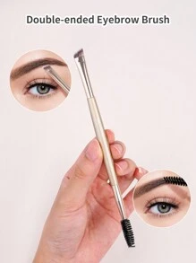 MAANGE 13件套专业软毛长铝管化妆刷套装，包含睫毛刷、眼影刷、眉刷、晕染刷、唇刷、高光刷、遮瑕刷，适用于粉状、液状、膏状化妆品，非常适合日常使用和旅行，精致的化妆配件礼盒套装，赠品，专业化妆刷，完整化妆套装 - 金色 - 查看 10