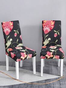 1PC Vỏ bọc ghế đàn hồi in họa tiết cho bàn ăn gia đình Vỏ bọc ghế chống trượt - Nhiều màu - Xem 1