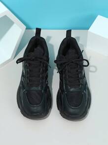 透气网眼面料复古休闲运动鞋，减震多功能厚底运动鞋，适合户外、日常生活、度假旅行