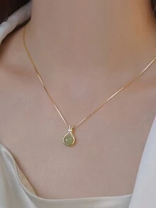 1 chiếc vòng cổ túi may mắn mới về với thiết kế độc đáo, dây chuyền xương đòn tinh tế dành cho nữ - Vàng - Xem 1