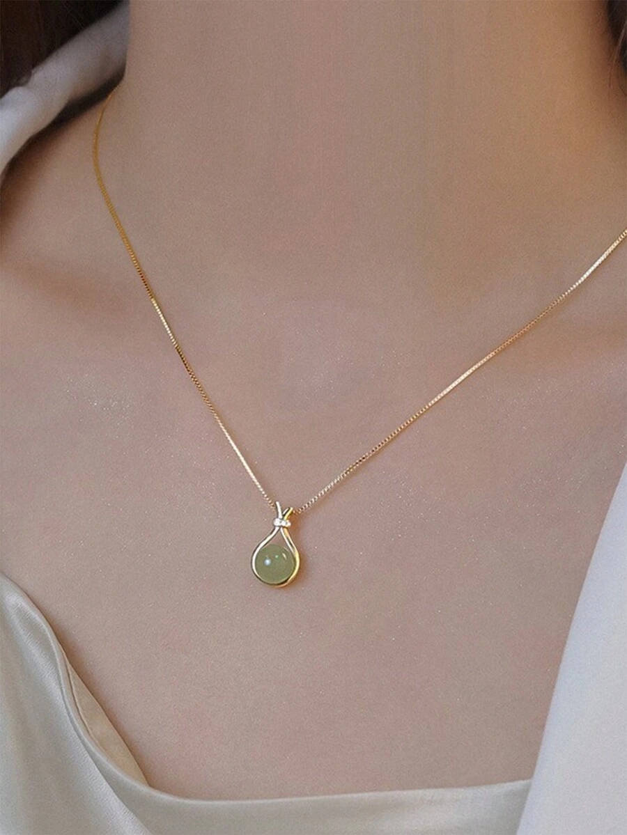 1 chiếc vòng cổ túi may mắn mới về với thiết kế độc đáo, dây chuyền xương đòn tinh tế dành cho nữ - Vàng - Xem 1