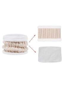 3pcs Kids Warm Cable Knit Hat, Scarf And Gloves Set, Suitable For 3-8Y Boys & Girls Daily Use