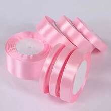 1 Roll Satin Ribbon 1cm/1.5cm/2cm/2.5cm/3.8cm/5cm Flower Wrapping Ribbon Bow Polyester Satin Ribbon Gifts Box Craft DIY Hair Clips Rose Bouquet Webbing - Multicolor - View 7