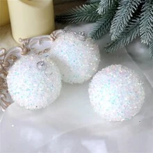 3 pièces Boule de pétale de Noël, boule d'oignon de 8 cm, pendentif pour sapin de Noël en mousse, décorations de Noël, cadeaux de fête pour la famille, Halloween, décoration d'Halloween