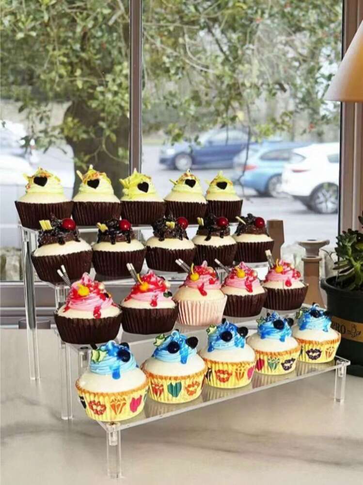 1pc Transparent Acrylic Multi-Layer Display Stand: Suitable For Jewelry, Toys Or Cosmetics-Desktop. - Multicolor - View 7