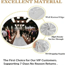 3 Pcs Silver Aisle Runner 4ftx20ft Silver Glitter Aisle Runner Sequin Rug For Wedding Ceremony Wedding Rug Indoor Party - Silver - View 4