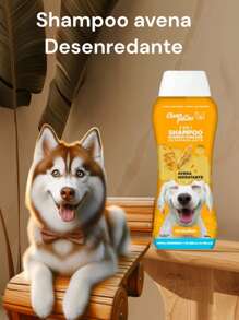 Shampoo Acondicionador Desenredante 3 en 1 de Avena para Perros 700 ml - Amarillo - Ver 3