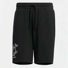 Adidas Quần short thể thao NEO in họa tiết màu đen rộng rãi thoáng khí - màu đen - Xem 3