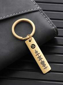 1 Llavero personalizado con código de música DIY, llavero creativo con código de música personalizado de Spotify, regalo exclusivo y especial para novia y novio